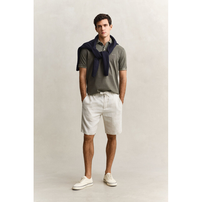 ŠORTKY GANT REG LINEN DS SHORTS SAND 67611816