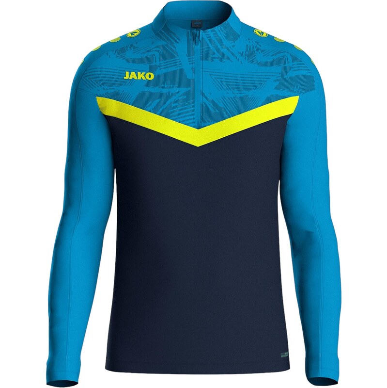 JAKO Športová mikina modrá / tmavomodrá / limetková 67729403