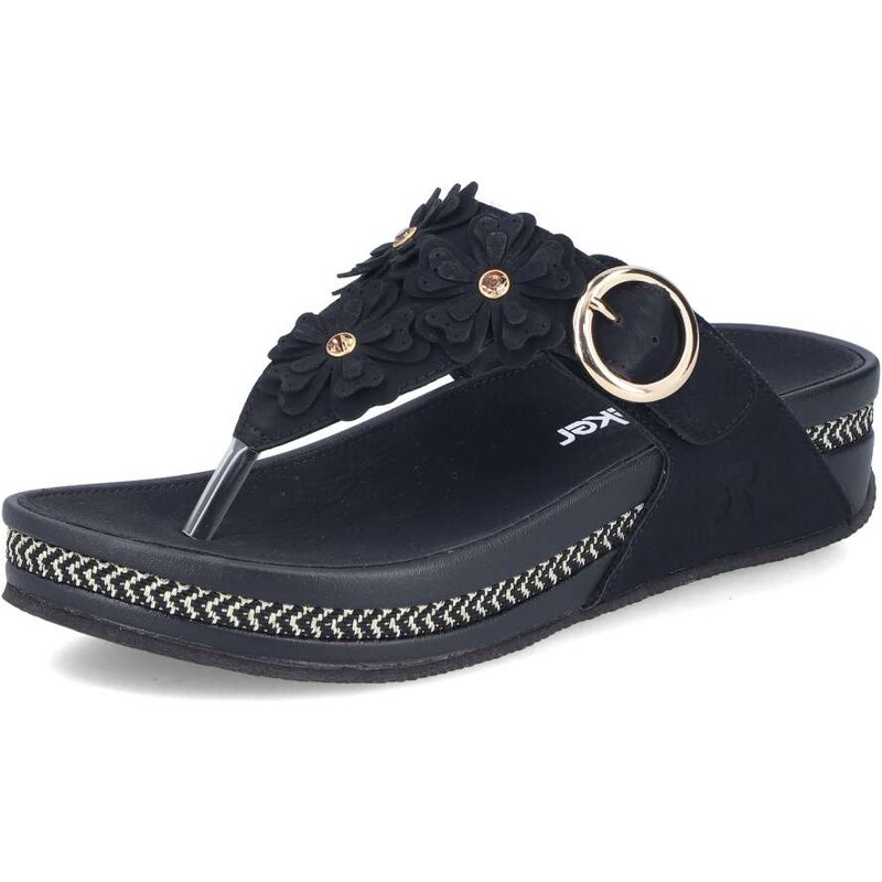 Dámske žabky RIEKER V1466-00 čierna S6 67726272