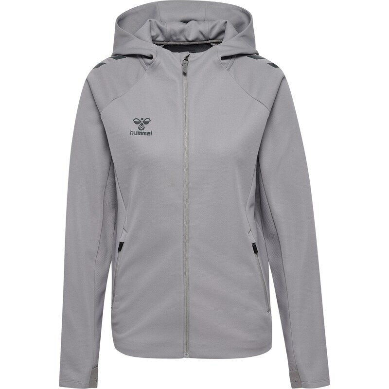 Hummel Športová mikina so zipsom Cima 2.0 sivá 67729729