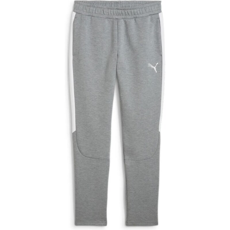 PUMA Športové nohavice teamEvostripe sivá / biela 67751541