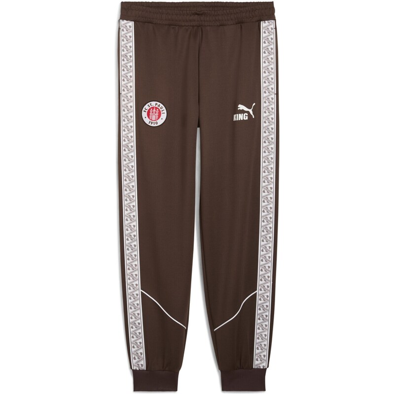 PUMA Športové nohavice FC St. Pauli King Anthem hnedá / červená / 67751875
