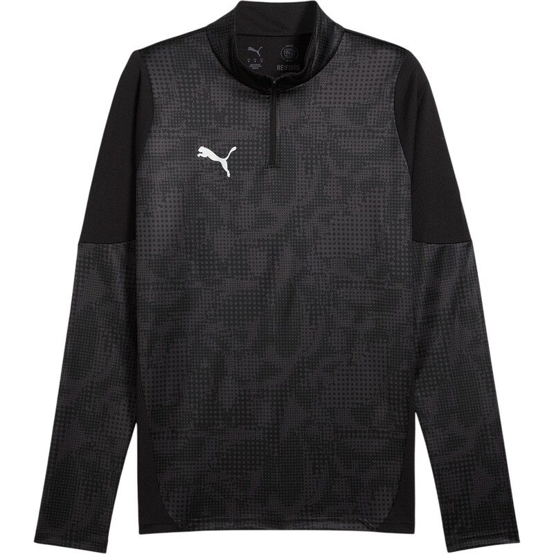 PUMA Športová mikina TeamCup sivá / čierna / biela 67751936