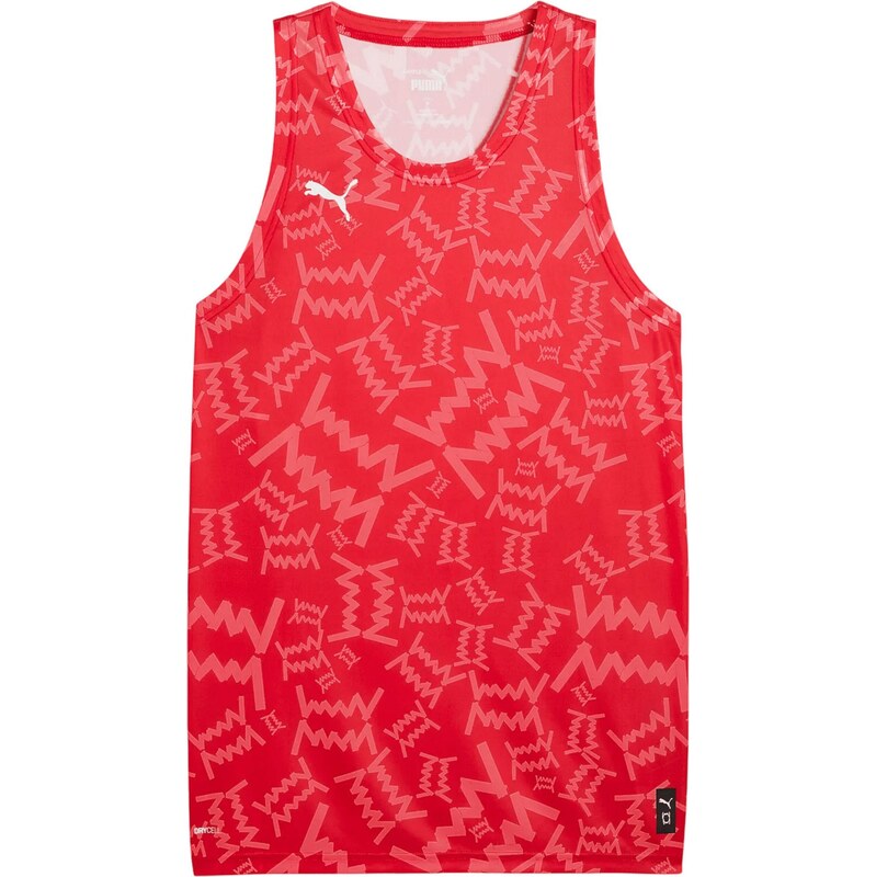 PUMA Dres Teamjaws červená / melónová / čierna / biela 67731146