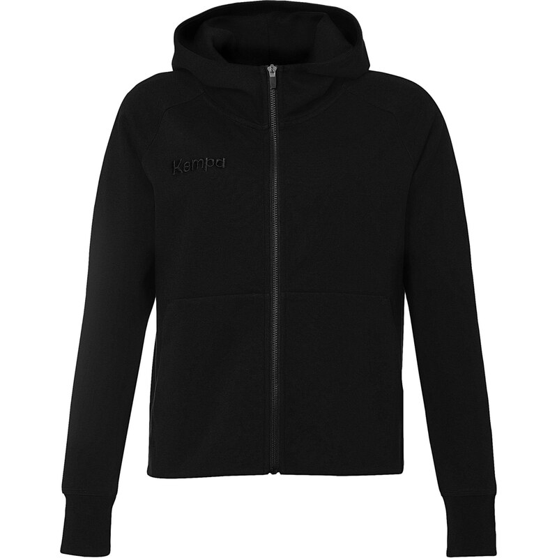 KEMPA Športová mikina so zipsom čierna / biela 67731194