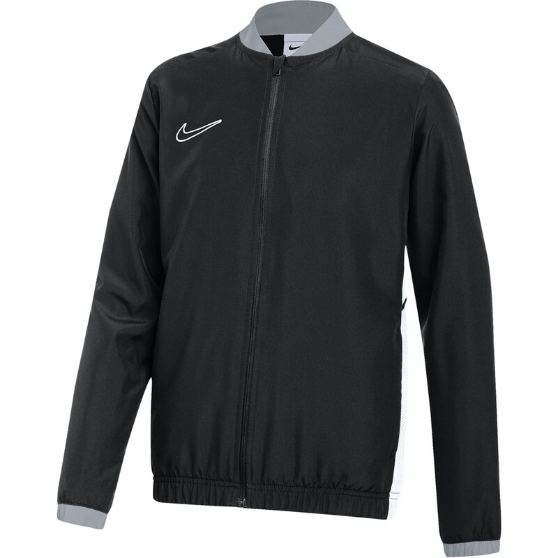 NIKE Športová bunda Academy 25 striebornosivá / čierna / biela 67731274