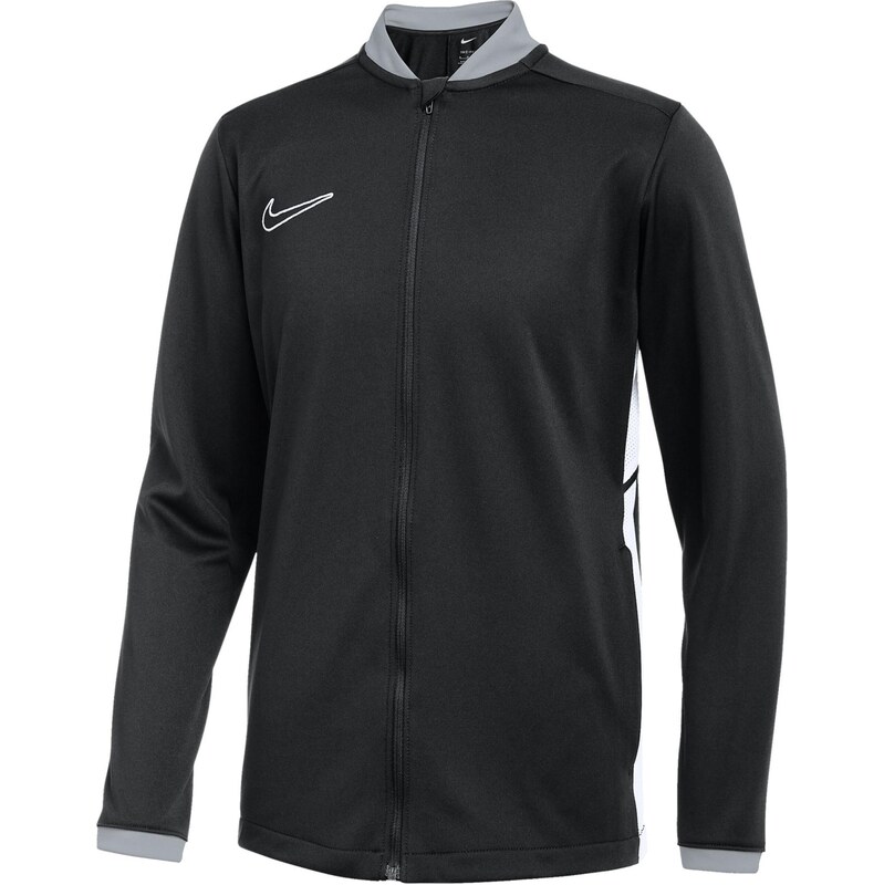 NIKE Športová mikina so zipsom Academy 25 svetlosivá / čierna / biela 67752456