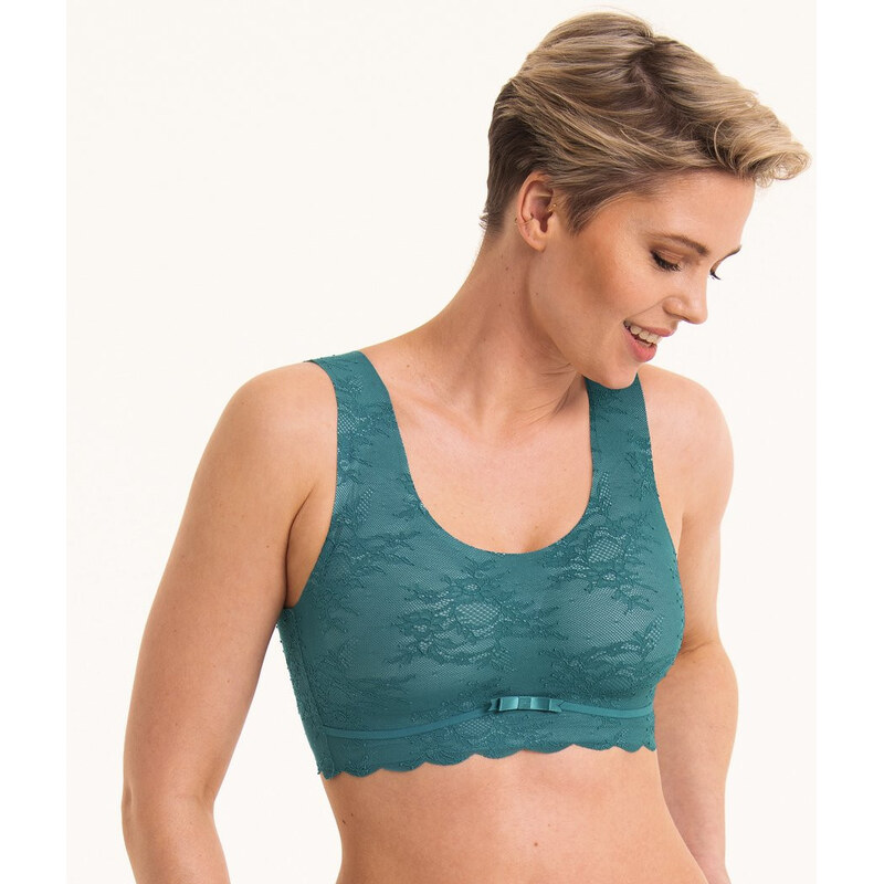 Čipkovaná braletka Essential s penovou výstužou 5400 light emerald - 63092319