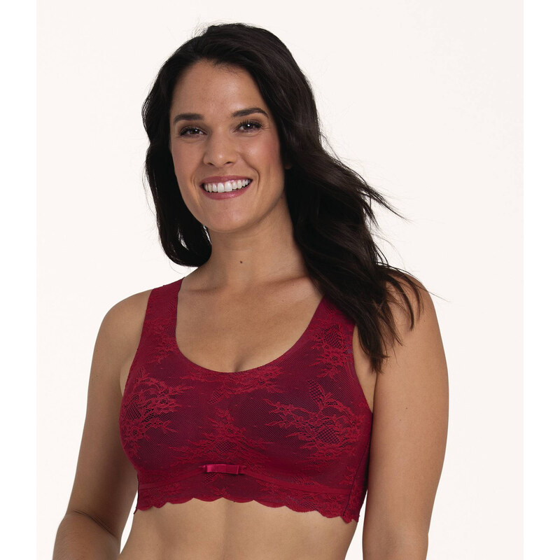 Čipkovaná braletka Essential s penovou výstužou 5400 červená - Anita 65552983