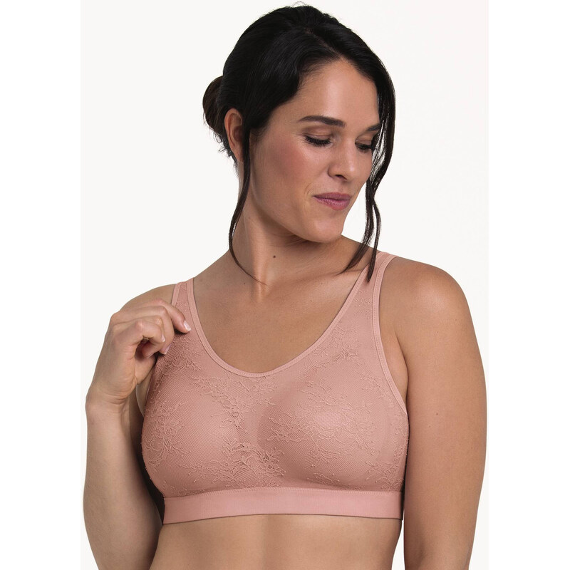 Pooperačná braletka Essential Lace s penovou výstužou 4700X rosewood - 65553031