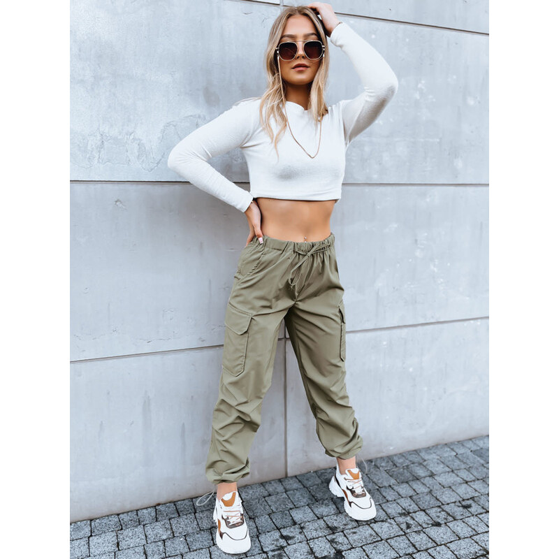 Dámske padákové nohavice ALBUS green FashionStreet UY1685 67734042