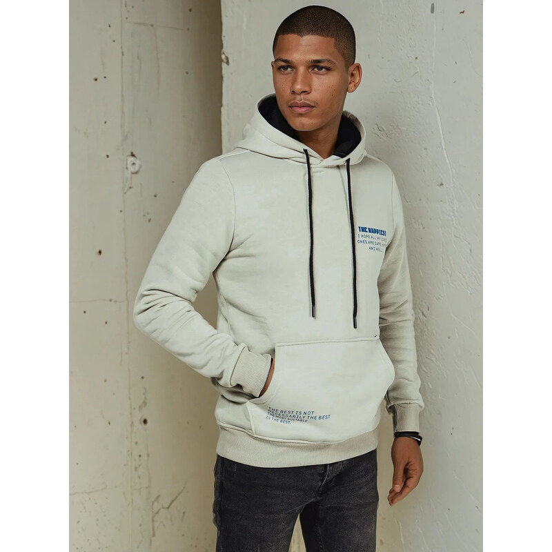 Pánska olivová mikina FashionStreet BX5683 67734043