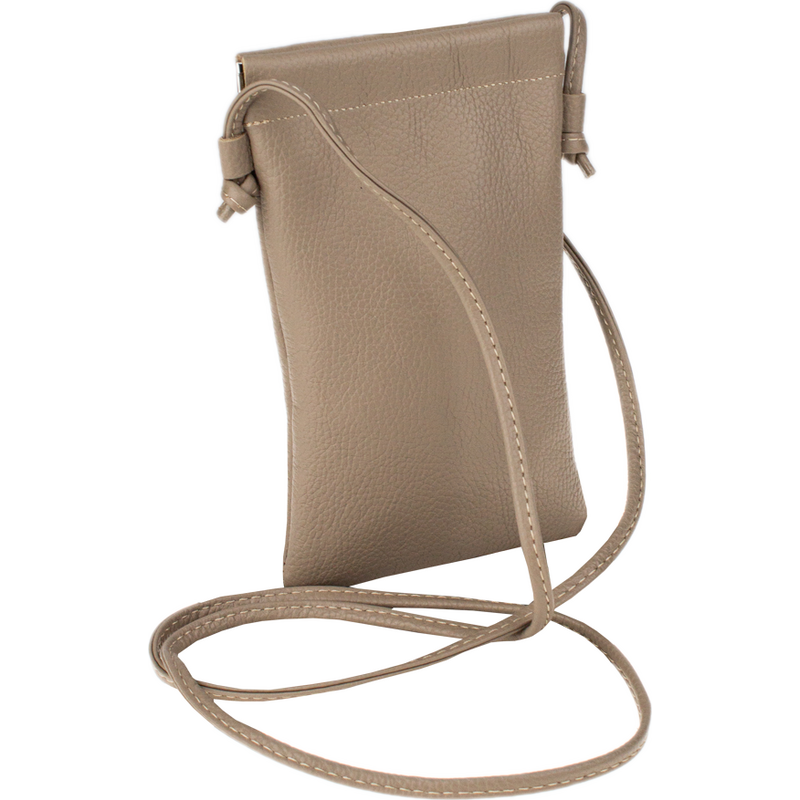 Béžová kožená talianska crossbody kabelka Mia Cappuccino NovaKabelka 67735143