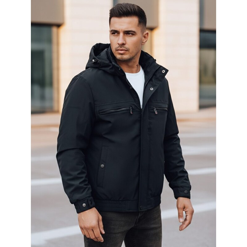 Dstreet Pánska prechodná granátová bunda s kapucňou 65159293