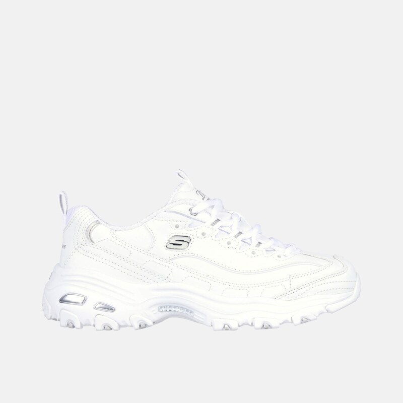 Dámske bielo-strieborné tenisky Skechers DLites - Fresh Start 67743130