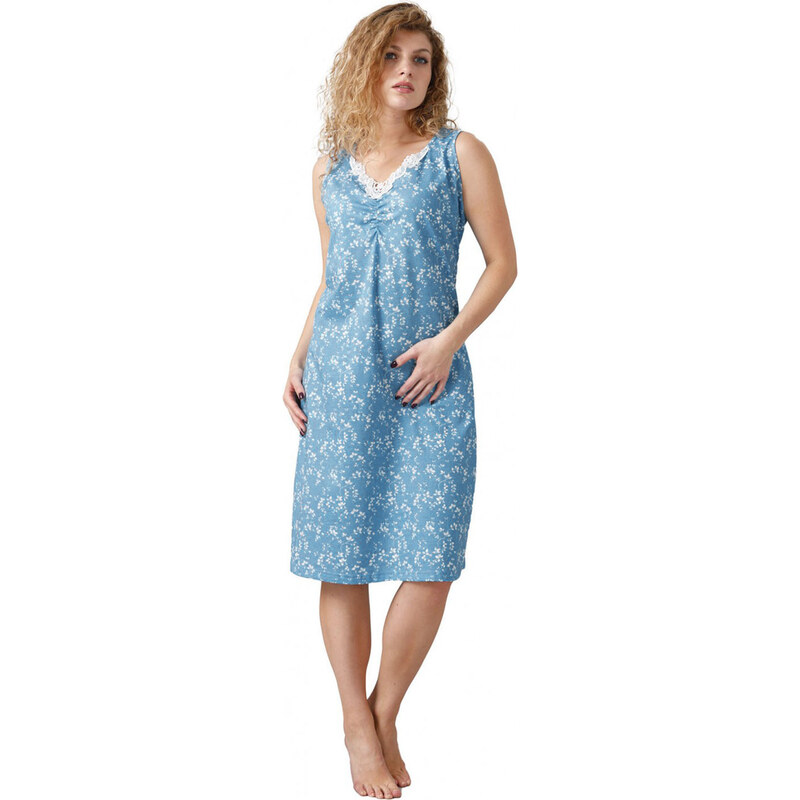 LEVEZA (M-Max) Dámska nočná košeľa Patrizia1049 1-modrá M 49871402