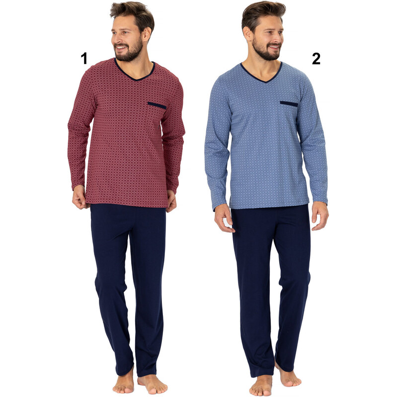 Hotberg(M-Max) Pánske pyžamo Carl995 1-bordová 2XL 49871157