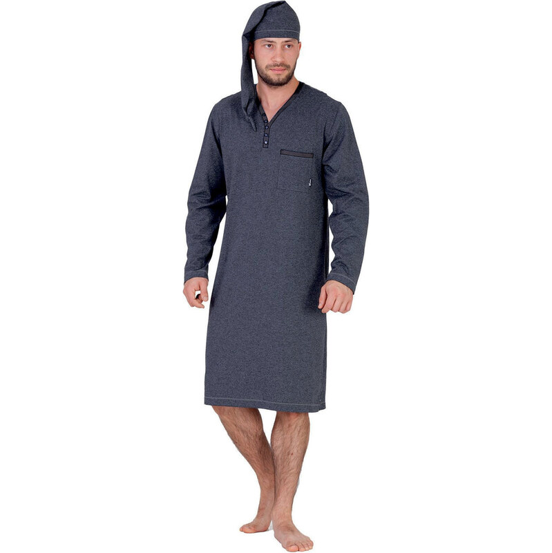 Hotberg(M-Max) Pánska nočná košeľa Bonifacy358/1136/-2 tm.modra 4XL 66678862