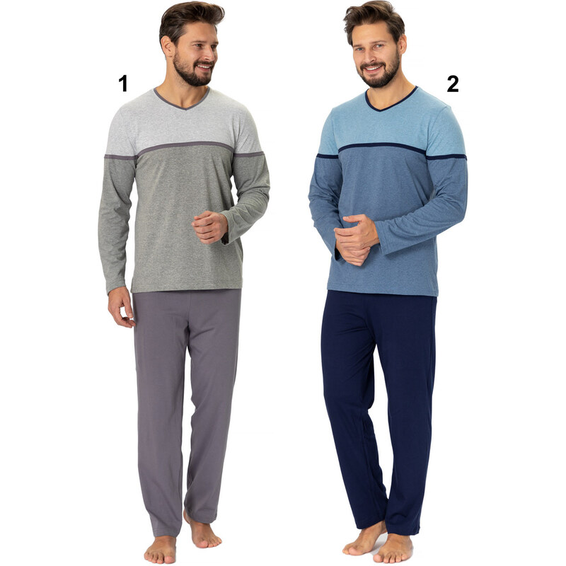 Hotberg(M-Max) Pánske pyžamo Gaspar541 1-sivá 2XL 49870556
