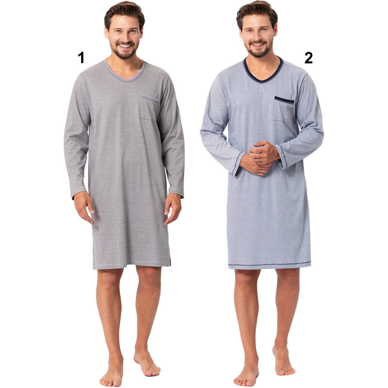 Hotberg(M-Max) Pánska nočná košeľa Baltazar610/1138/ 1-sivá 2XL 49870637