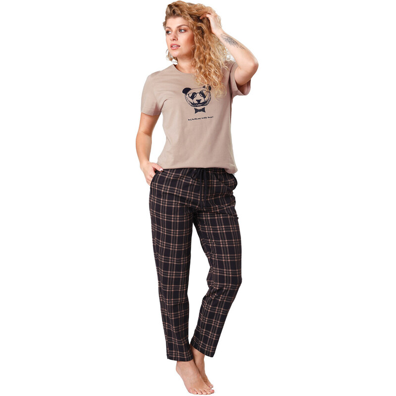 E-shop LEVEZA (M-Max) Dámske pyžamo Dorote1148 1-hneda S