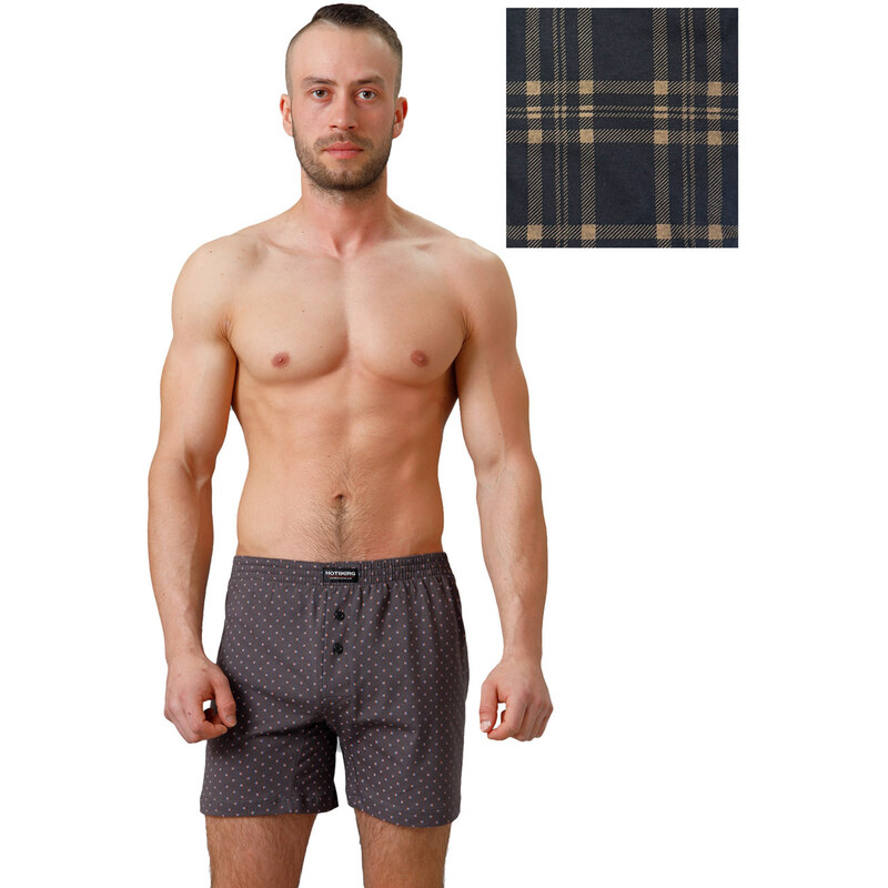 Hotberg(M-Max) Pánske trenky Boxer177-1 1-hnedá 2XL 49872447