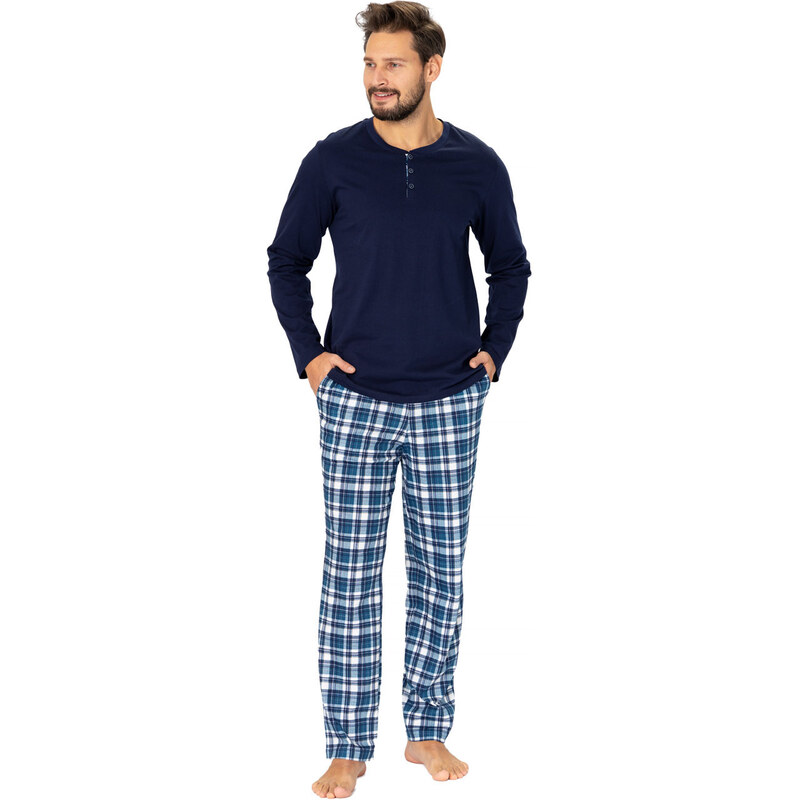 Hotberg(M-Max) Pánske pyžamo Damien1142/1126/ 1-tm.modrá 2XL 49871821