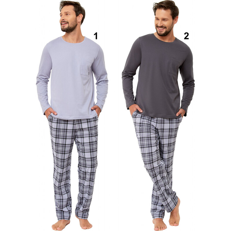 Hotberg(M-Max) Pánske pyžamo Wiliam1264 1-sv.sivá 2XL 49872923