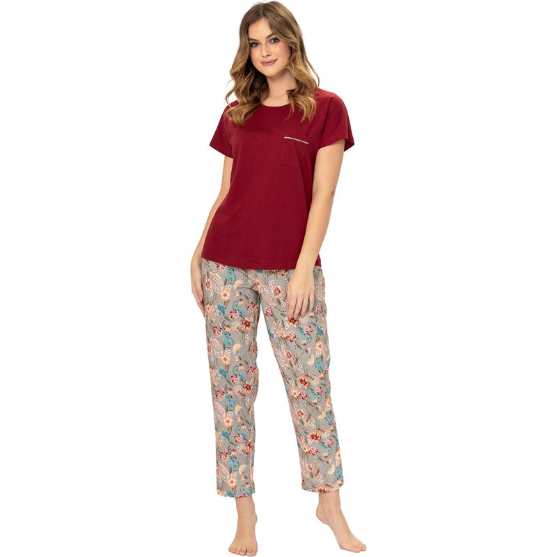 LEVEZA (M-Max) Dámske pyžamo Lian1311 1-bordová L 49873648