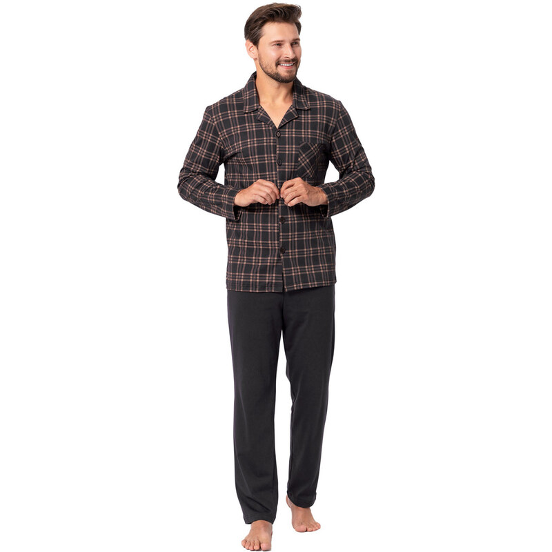Hotberg(M-Max) Pánske pyžamo Donato1396 1-tm.hnedá 2XL 49874456
