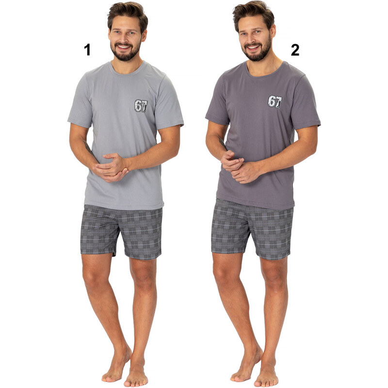 Hotberg(M-Max) Pánske pyžamo Parker1277 1-sv.sivá 2XL 49874050