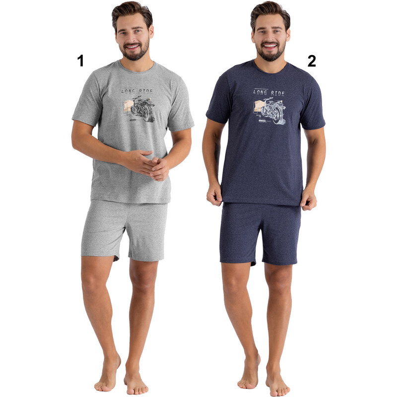 Hotberg(M-Max) Pánske pyžamo Sam1462 1-sivá 2XL 51503200