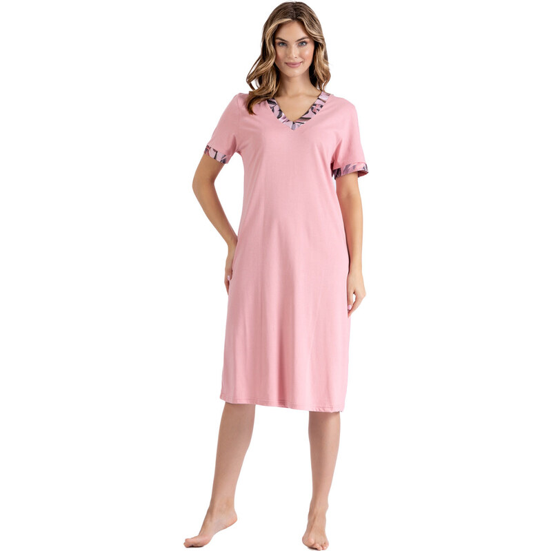 LEVEZA (M-Max) Dámska nočná košeľa Rosita1456 1-ružová M 66679191