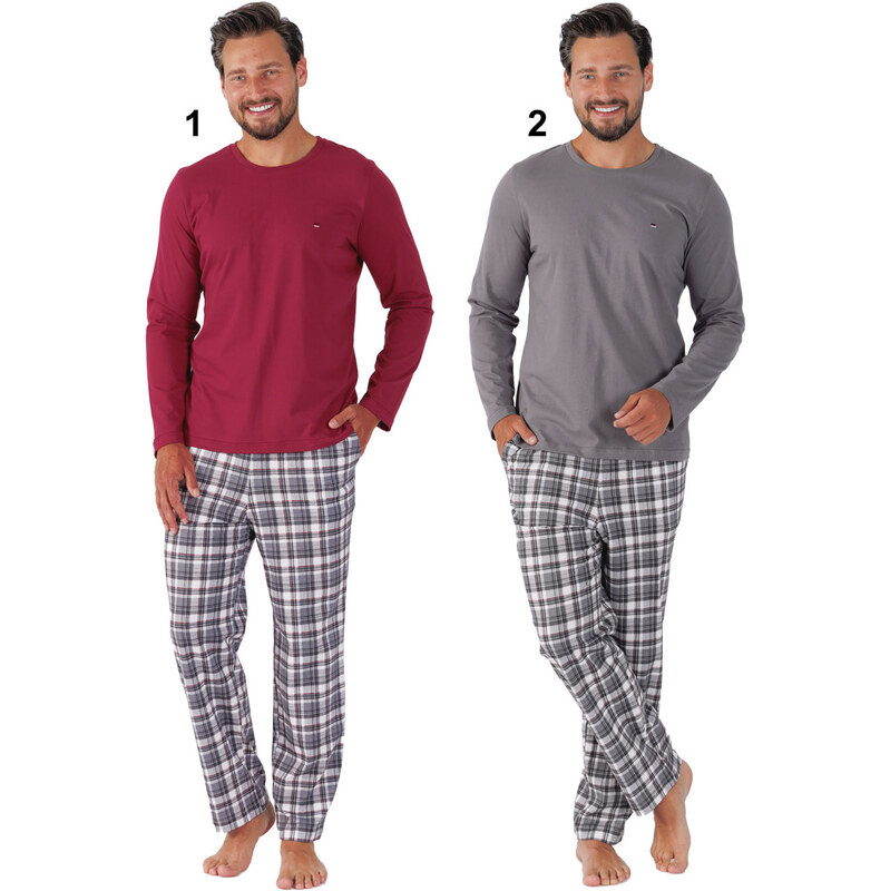 Hotberg(M-Max) Pánske pyžamo Maksym1474 1-bordová 2XL 66679518
