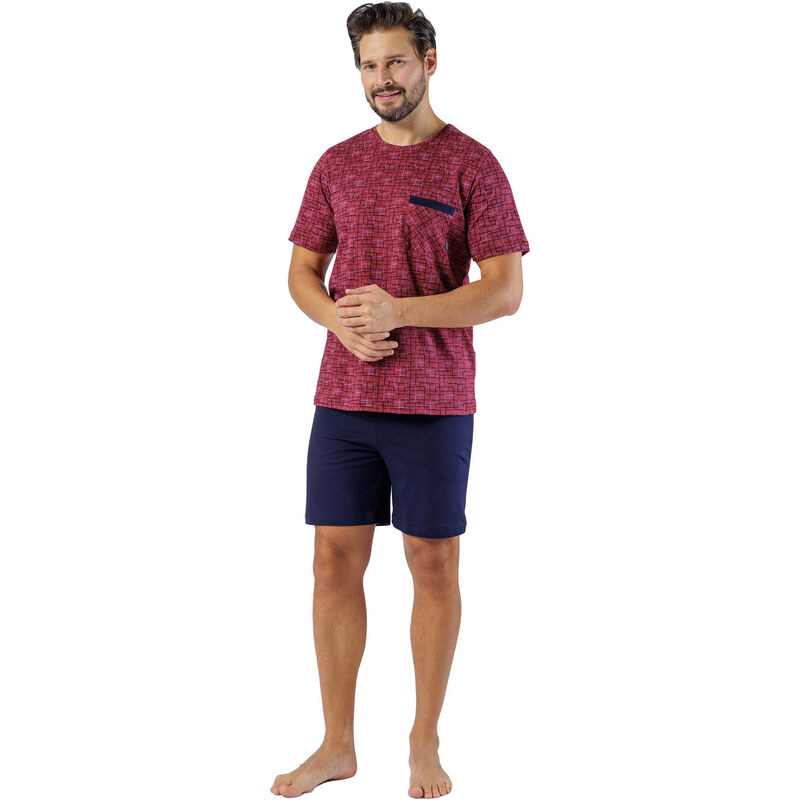 Hotberg(M-Max) Pánske pyžamo Roman1599 1-bordová 2XL 66679941