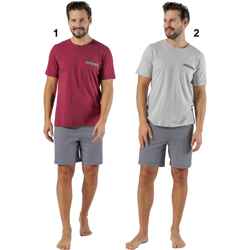 Hotberg(M-Max) Pánske pyžamo Tomasz1594 1-bordová 2XL 67735228