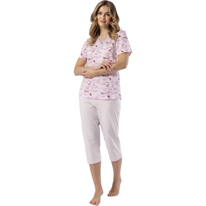 LEVEZA (M-Max) Dámske pyžamo Gaja1568 1-sv.ružová 2XL 66679949