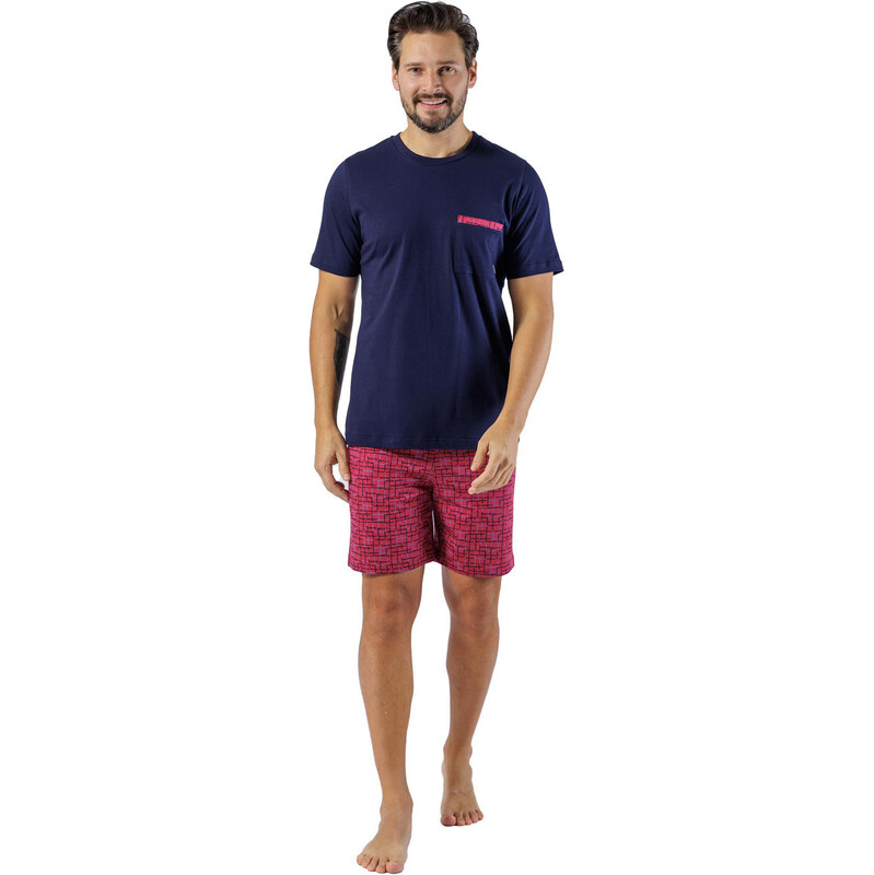 Hotberg(M-Max) Pánske pyžamo Rafal1601 1-tm.modrá 2XL 66680052