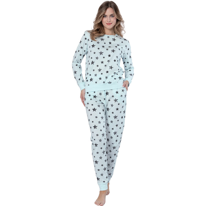 LEVEZA (M-Max) Dámske pyžamo Kinga1643 1-sv.tyrkys 2XL 66680516