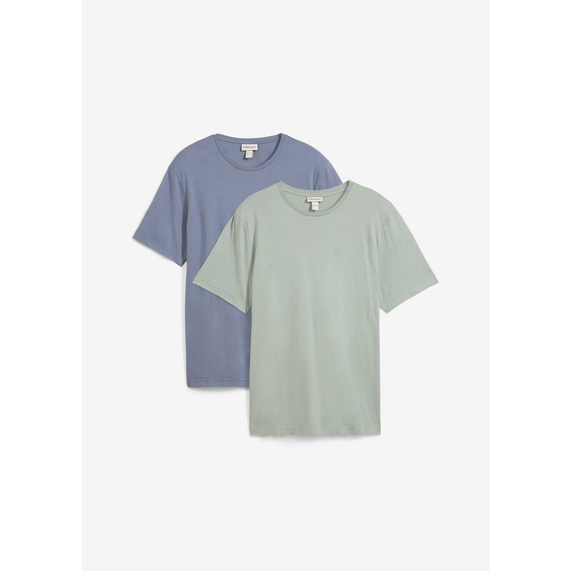 bonprix Tričko (2 ks) z čistej bavlny, farba zelená 62471559