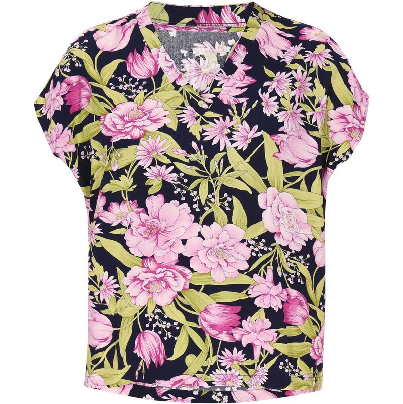 FELIPA Blúzka Fashion Look námornícka modrá / zelená / fialová / 65655283