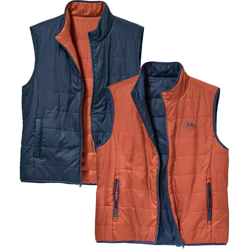 Obojstranná prešívaná vesta Atlas For Men Modrá 61681794