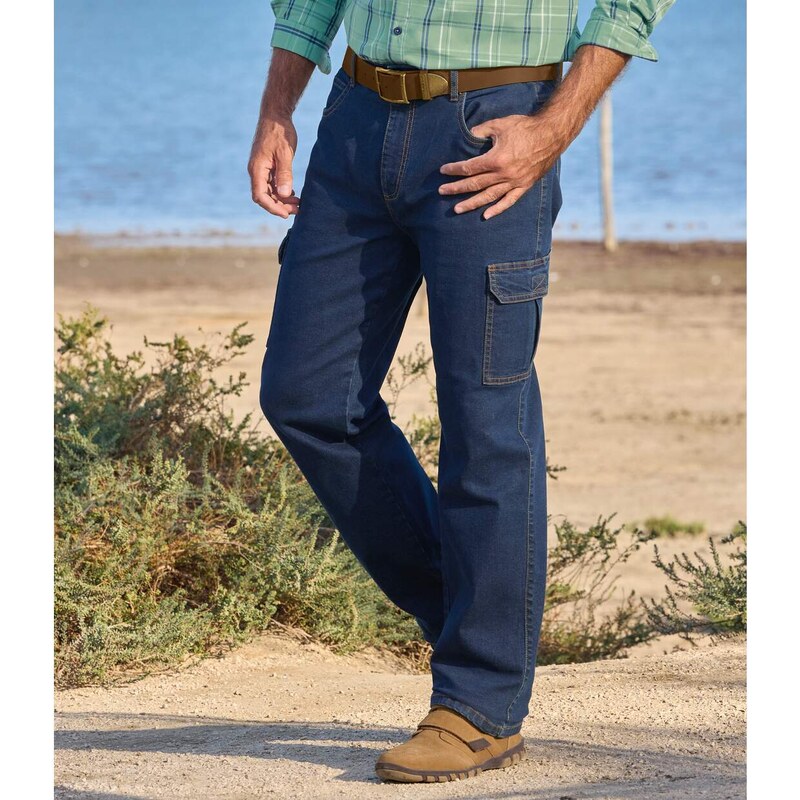 Kapsáčové rifle s polopružným pásom Regular Atlas For Men Modrá 61941286