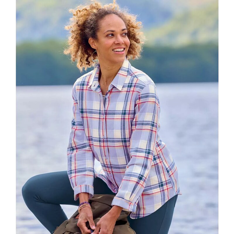 Kockovaná flanelová košeľa Lila Atlas For Men Kostkovaná 67581199