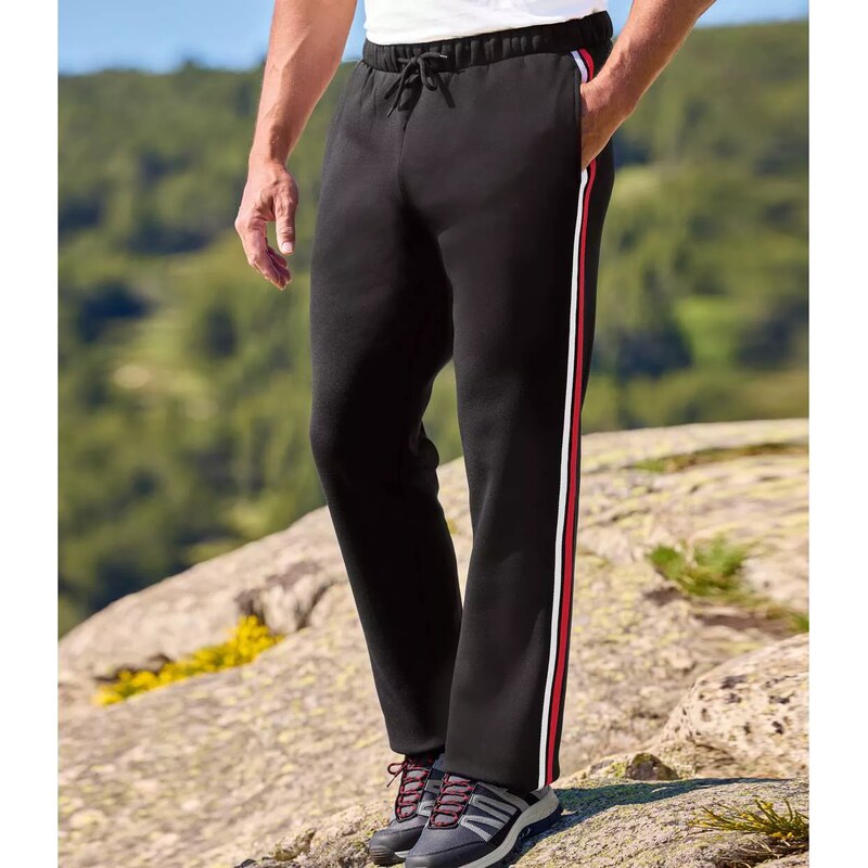 Moltonové tepláky Sport Atlas For Men Čierna 67614725