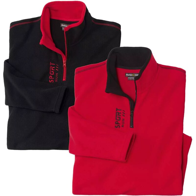 Sada 2 mikroflísových mikín Sport Atlas For Men Červená 67614726
