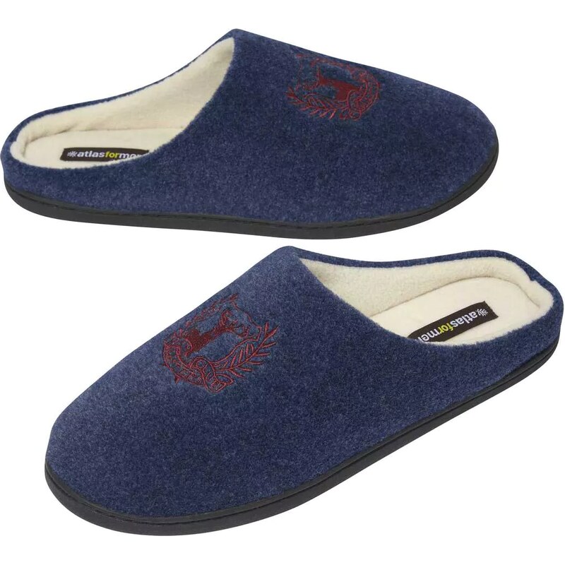 Pohodlné papuče podšité flísom Atlas For Men Modrá 67614711