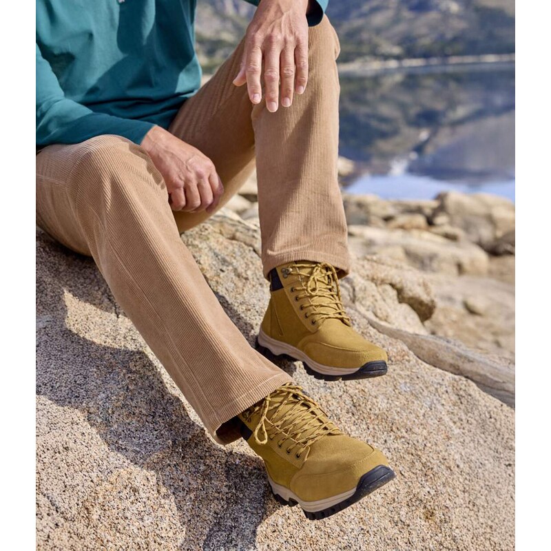 Vysoké topánky na zips farby ťavej srsti Atlas For Men Hnedá 67614721