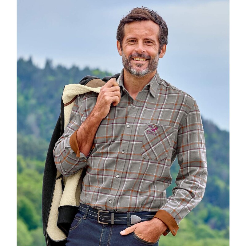 Kockovaná flanelová košeľa Atlas For Men Kostkovaná 67595786