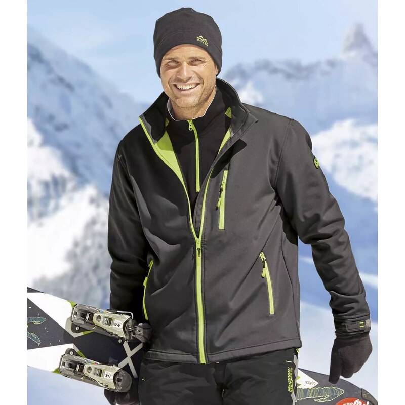 Softshellová bunda podšitá flísom Atlas For Men Sivá 66958830